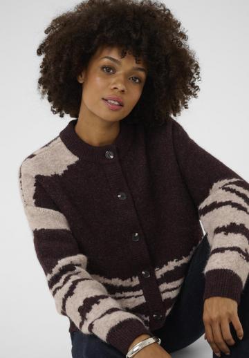 Жаккардовая вязаная кофта