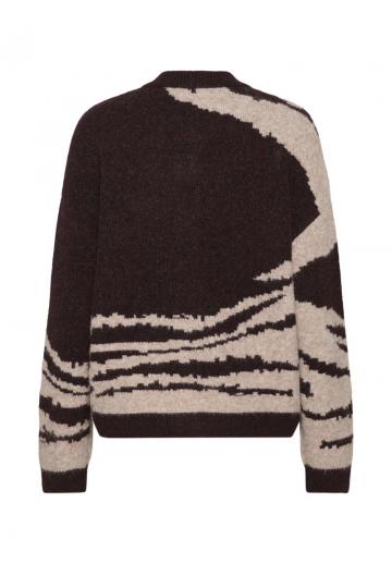 Жаккардовая вязаная кофта