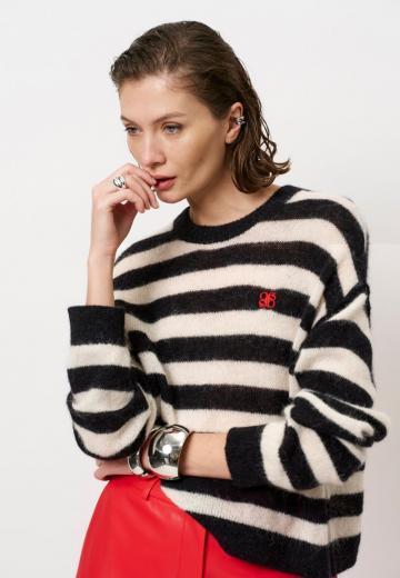 Пуловер в полоску