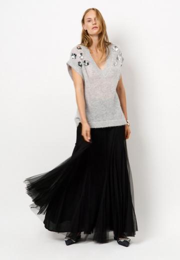 Пуловер с коротким рукавом