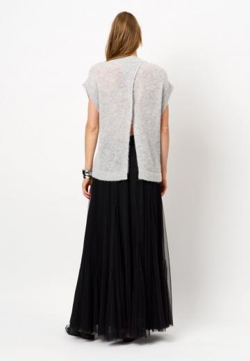 Пуловер с коротким рукавом