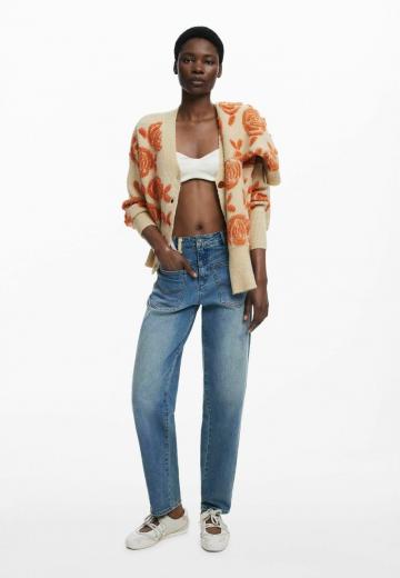 Жаккардовая вязаная кофта