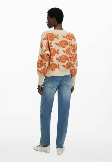 Жаккардовая вязаная кофта