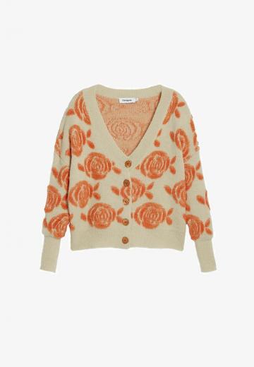 Жаккардовая вязаная кофта