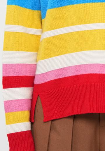 Пуловер в полоску