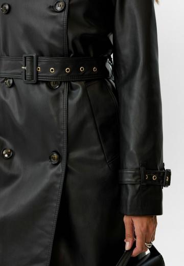 Пальто из искусственной кожи