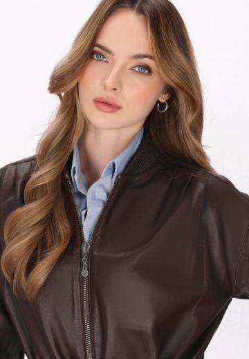 Пальто из искусственной кожи