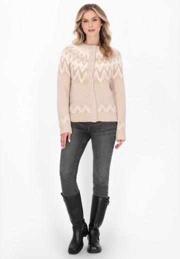 Жаккардовая вязаная кофта