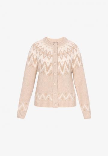 Жаккардовая вязаная кофта