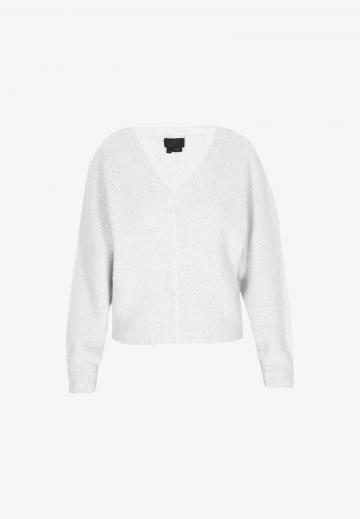 Пуловер с вырезом V