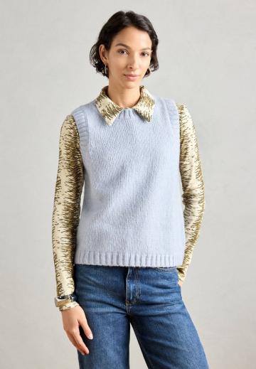 Пуловер без рукавов