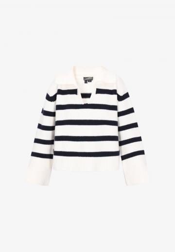 Пуловер в полоску