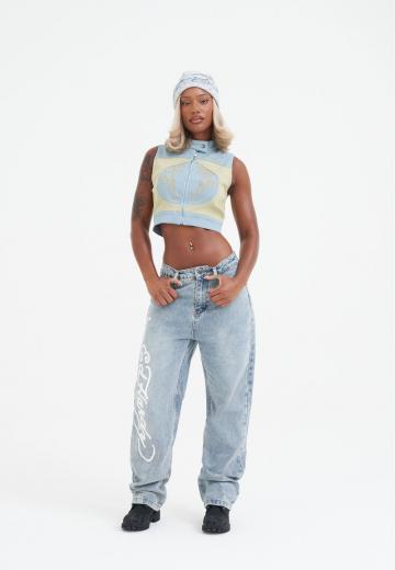 Джинсовая жилетка