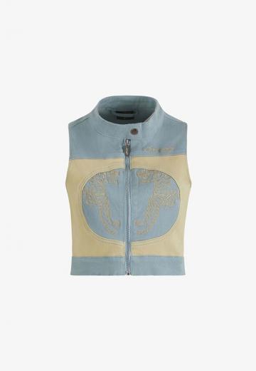 Джинсовая жилетка