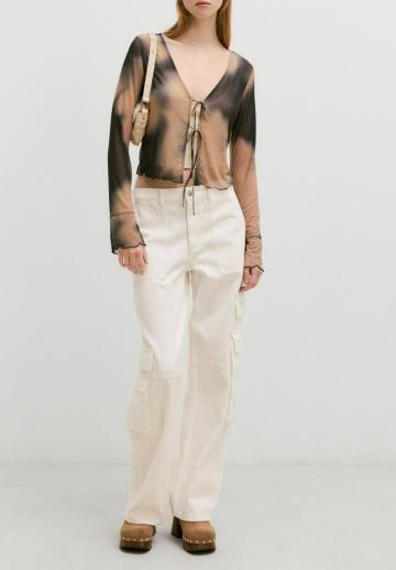 Юбка с накладными карманами