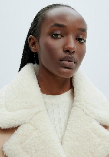 Пальто из искусственной кожи