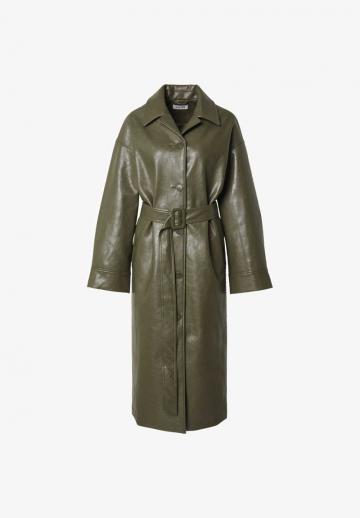 Пальто из искусственной кожи