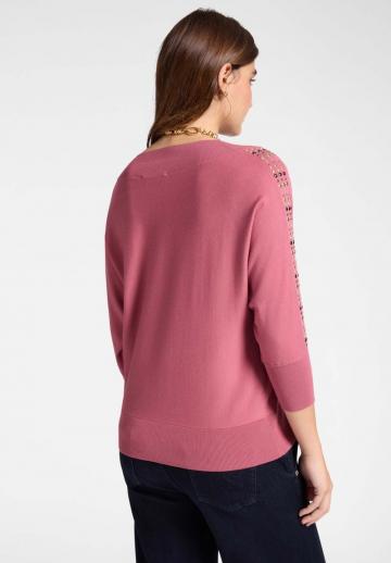 Пуловер с рукавом три четверти