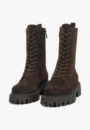 Сапоги на шнуровке