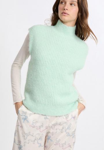 Пуловер с коротким рукавом