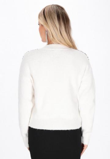 Пуловер с вырезом V