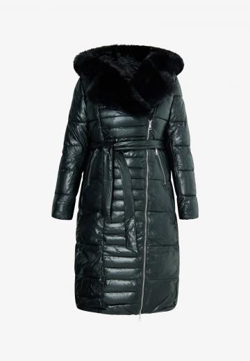 Пальто из искусственной кожи