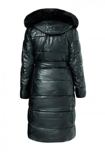 Пальто из искусственной кожи