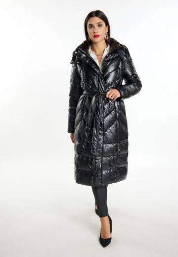 Пальто из искусственной кожи