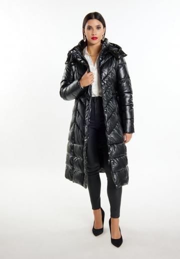 Пальто из искусственной кожи
