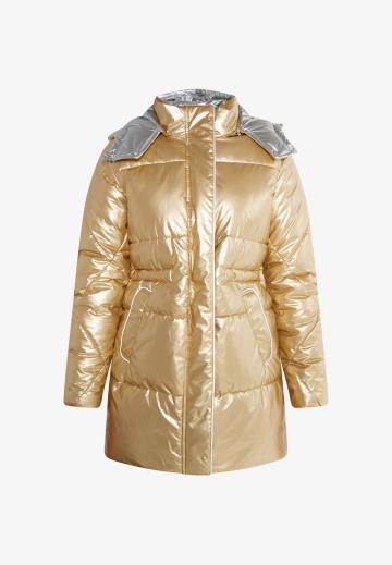 Пальто из искусственной кожи