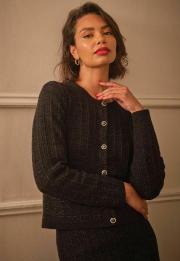 Жаккардовая вязаная кофта