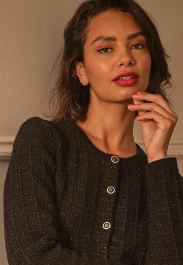 Жаккардовая вязаная кофта