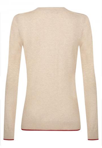 Пуловер с вырезом V