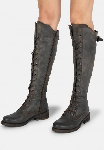 Сапоги на шнуровке