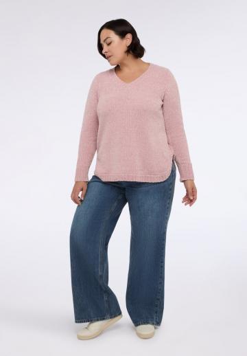 Пуловер с вырезом V