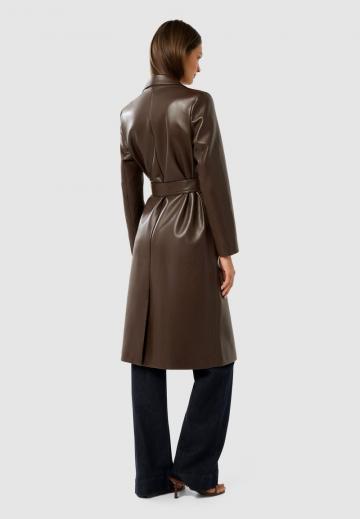 Пальто из искусственной кожи