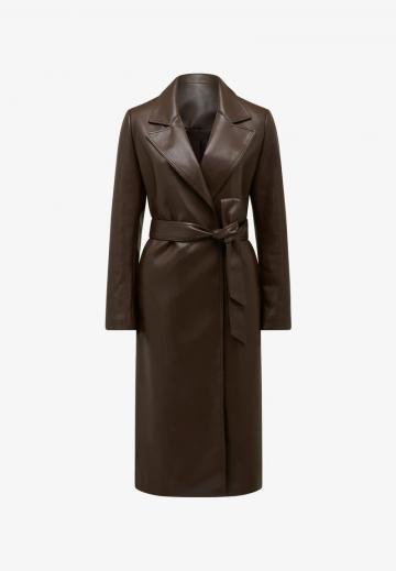 Пальто из искусственной кожи