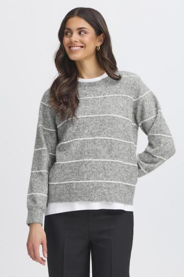 Пуловер в полоску