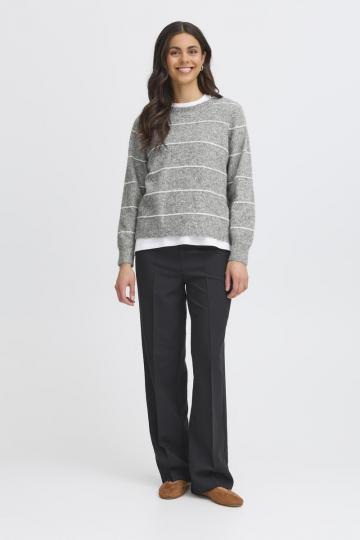 Пуловер в полоску