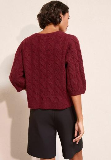Пуловер с рукавом три четверти