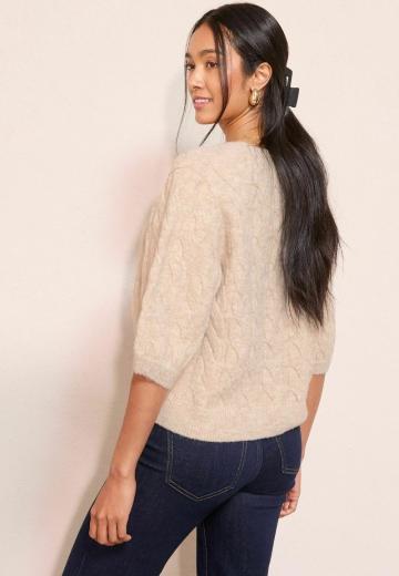 Пуловер с рукавом три четверти