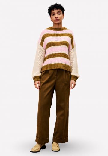 Пуловер в полоску