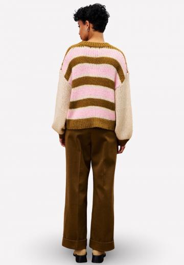 Пуловер в полоску
