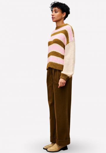 Пуловер в полоску