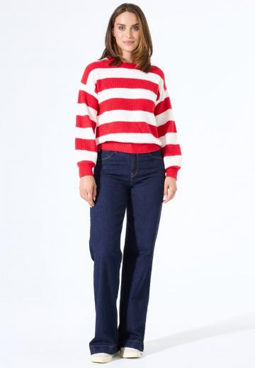 Пуловер в полоску