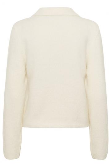 Пуловер с воротником поло