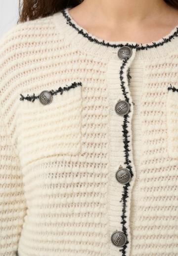 Жаккардовая вязаная кофта