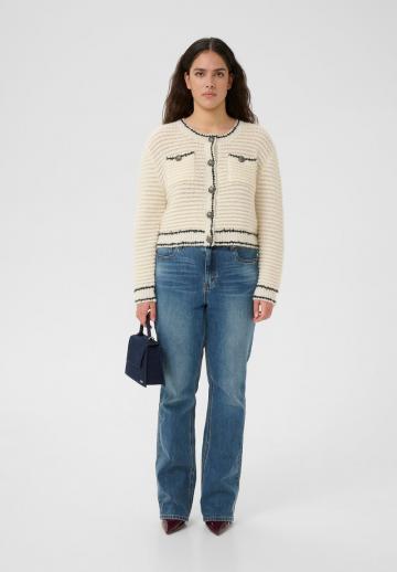 Жаккардовая вязаная кофта