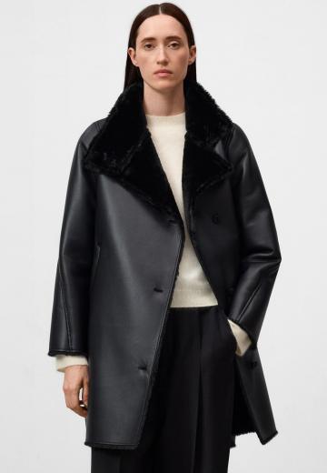 Пальто из искусственной кожи