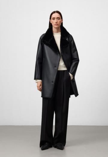 Пальто из искусственной кожи